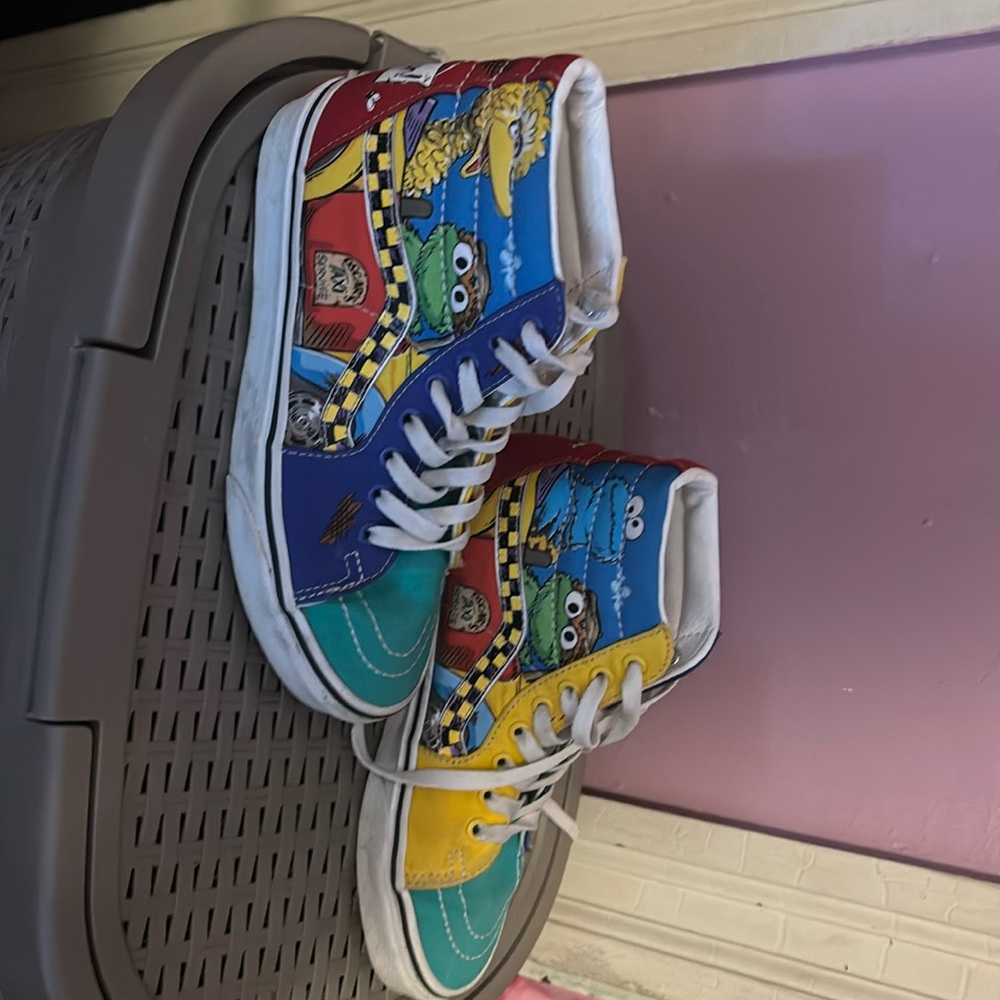 Kids size 5 Sesame Street vans